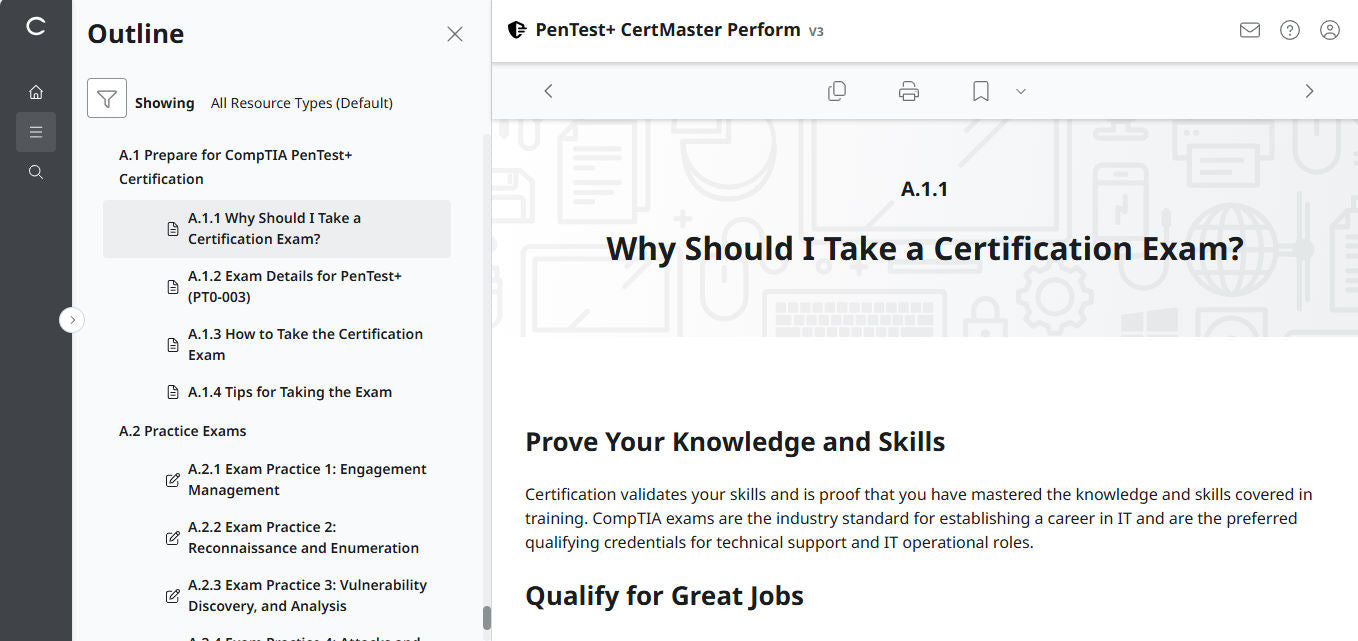 CompTIA PenTest+ CertMaster Perform PT0-003 (V3)