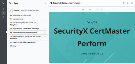 CompTIA CertMaster Perform – SecurityX CASP+ CAS-005 個人ライセンス